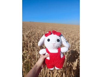 Háčkovaný králíček mašličky