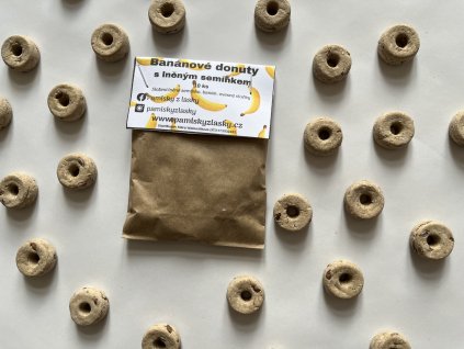 Banánové donuty s lněným semínkem