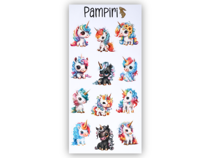 samolepky barevná unicorn
