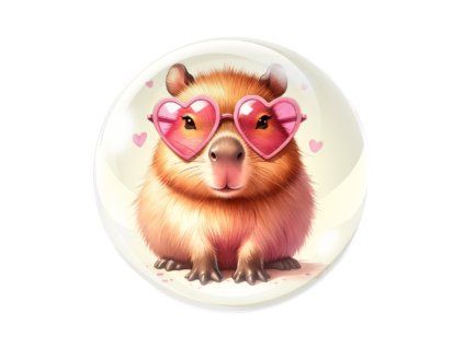 magnet na lednici kapybara love