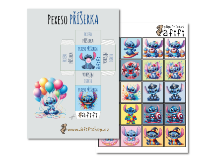 pexeso stitch modrá příšerka
