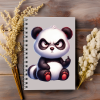 kroužkový sešit A5 tečkovaný panda