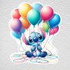 samolepka na zeď stitch balonky