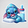 samolepka na zeď stitch miminko