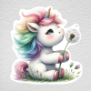 samolepka na zeď unicorn s pampeliškoupng