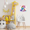 samolepka na zdi unicorn barevný