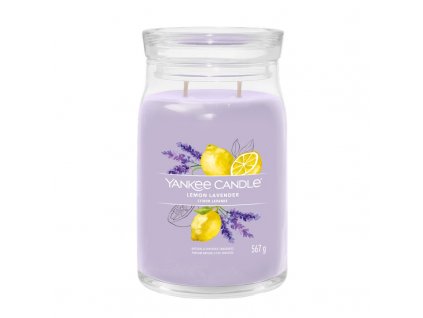 YANKEE CANDLE Signature sviečka Lemon Lavender (package Signature veľká sviečka)