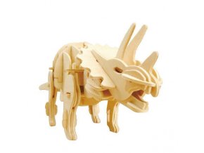 DREVENÉ 3D PUZZLE SO ZVUKOM A POHYBMI  stegosaurus, triceratops alebo mamut
