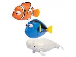 Baby electronic battery operated clown fish swimming drop toy play water bath White whale pet toys