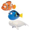 Baby electronic battery operated clown fish swimming drop toy play water bath White whale pet toys