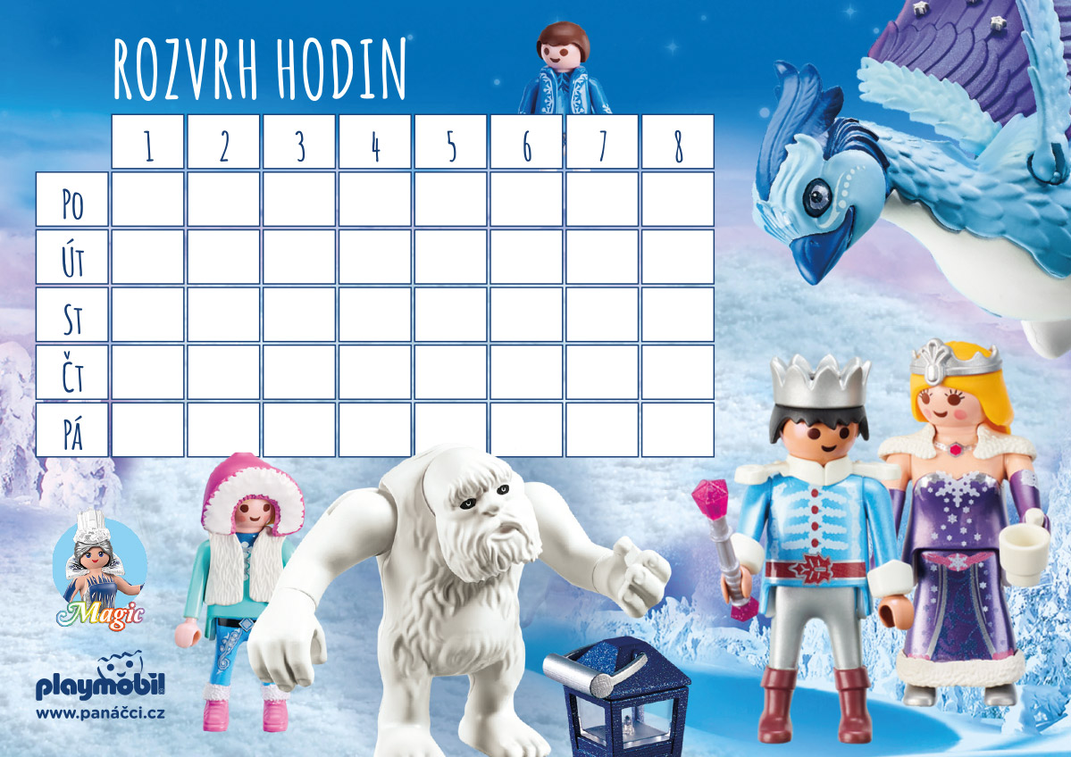 Rozvrh hodin PLAYMOBIL Magic