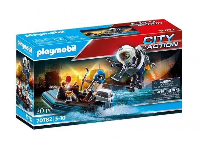 Playmobil 70782 Policejní Jetpack: Zatčení zloděje umění