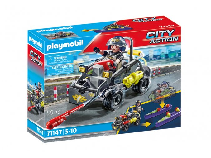 Terénní čtyřkolka speciální jednotky Playmobil 71147