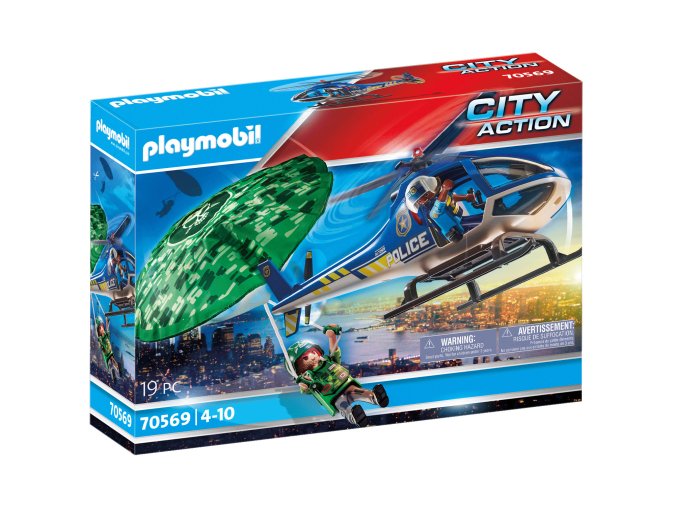 Policejní vrtulník: Pronásledování padáku PLAYMOBIL 70569