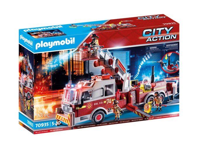 Hasičské auto: US Tower Ladder PLAYMOBIL 70935