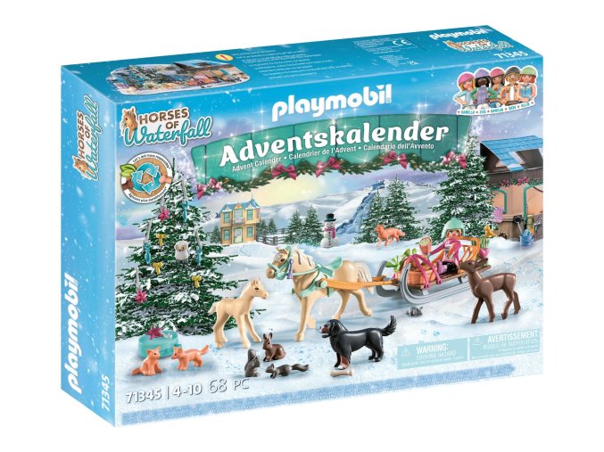 Adventní kalendář Koně: Vánoční jízda na saních Playmobil 71345