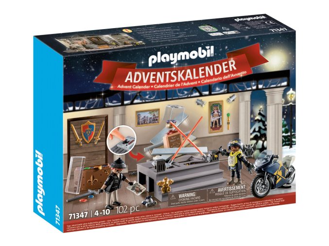 Adventní kalendář Policie - Krádež v muzeu PLAYMOBIL 71347