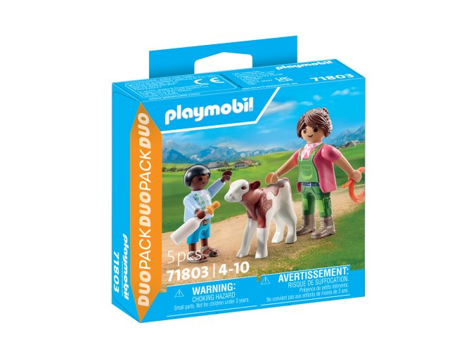 DuoPack Farmářka s dítětem a telátkem PLAYMOBIL 71803