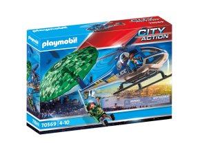 Policejní vrtulník: Pronásledování padáku PLAYMOBIL 70569
