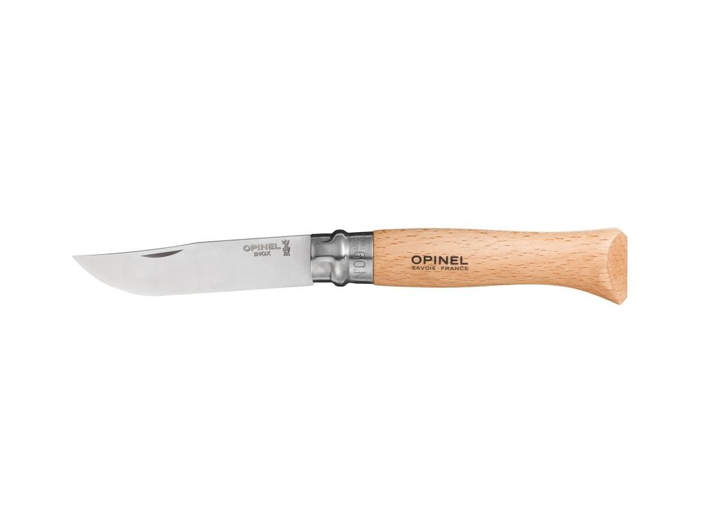 001083 Zavírací nůž VRI N°09 Inox 9 cm od Opinel otevřený nůž