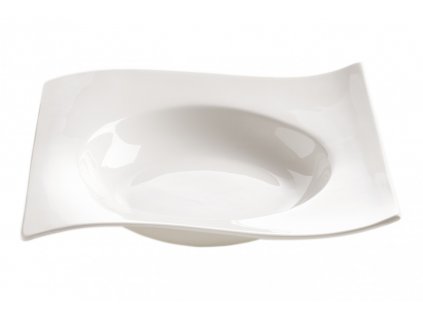 Porcelánový čtvercový talíř na polévku - Motion - Maxwell and Williams