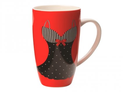 Porcelánový hrnek Mademoiselle Coupe Mug 420 ml Red - Maxwell&Williams