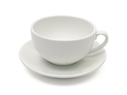 Šálek na na capuccino 320 ml s podšálkem bílý - WHITE BASICS - Maxwell&Williams