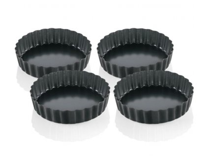Forma na koláč 11,5 cm  4 ks  černá - Küchenprofi - 0810011004