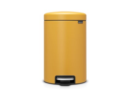Pedálový koš newIcon - 12 L, Minerální hořčičná žlutá
