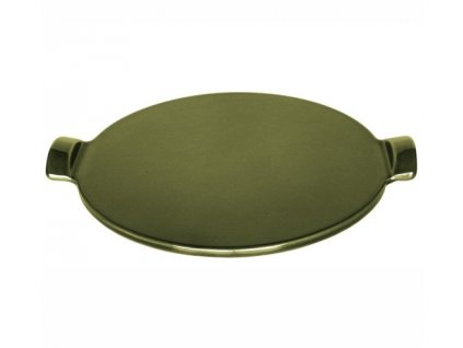 Keramický tác na pizzu 35,5 cm oliva