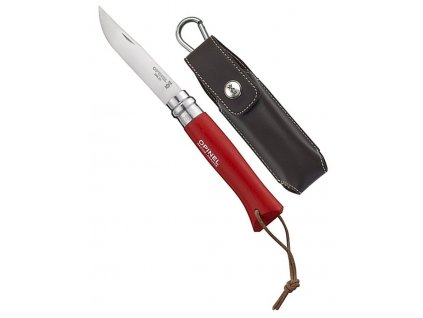 Zavírací nůž VRI N°08 Inox Adventurer Red 8,5 cm + pouzdro