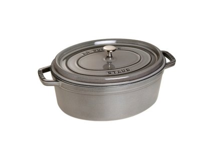 Hrnec oválný grafitově šedá 33 cm, 6,5 l