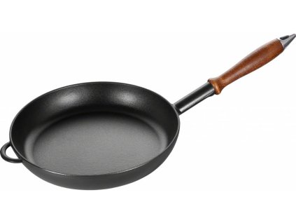 Litinová pánev s dřevěnou rukojetí 28 cm
