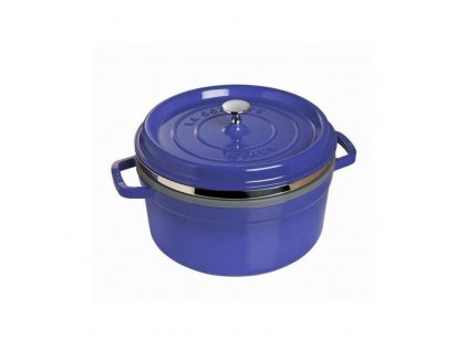 Hrnec kulatý s napařovací vložkou tmavě modrý La Cocotte 26 cm, 5,0 l