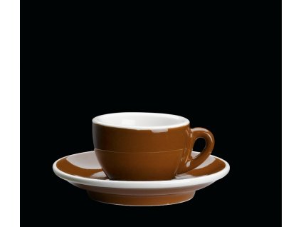 Porcelánový šálek na espresso ROMA hnědý 50 ml