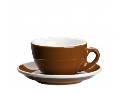 ROMA Šálek s podšálkem 100 ml hnědý