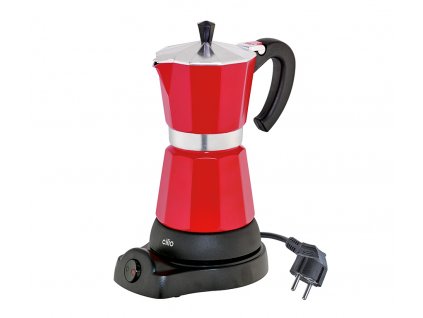 273854 Elektrický kávovar na espresso CLASSICO na 6 šálků 300 ml červený Cilio