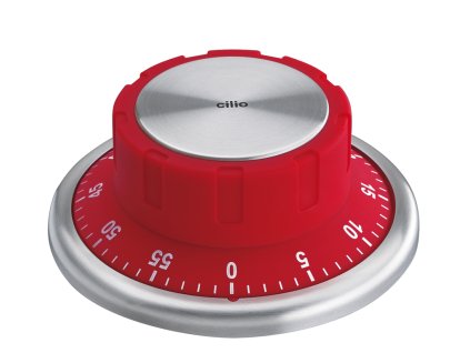 Kuchyňský časovač/minutník/minutka SAFE červený - Cilio - 294552