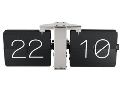 Designové překlápěcí hodiny 5601BK 36 cm