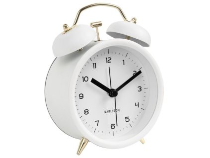 Designový budík 5659WH 14cm