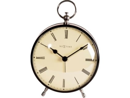 Designový stolní budík 5197zw Charles 18cm