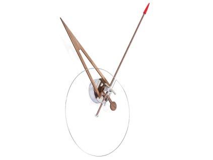 Designové nástěnné hodiny Cris walnut 70cm