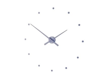 Designové nástěnné hodiny OJ ocelově modré 80cm
