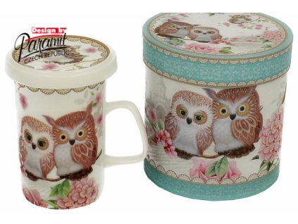 Owls hrnek se sítkem a víčkem 300 ml Paramit H55