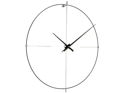 Designové nástěnné hodiny Bilbao L černé 110cm