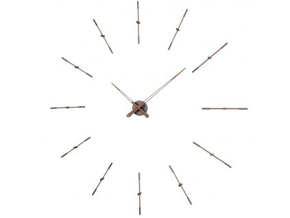 Designové nástěnné hodiny Merlin Walnut Graphite 125cm