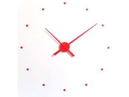 Designové nástěnné hodiny OJ červené 80cm