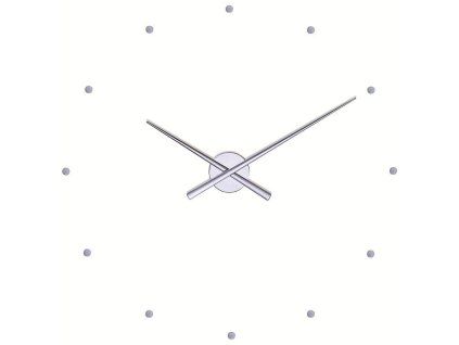 Designové nástěnné hodiny OJ stříbrné 50cm