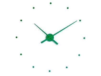 Designové nástěnné hodiny OJ zelené 80cm