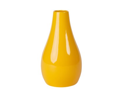 Váza Drop 15x15x26cm - žlutá